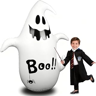 Pmueuff Décoration d'halloween Gonflable, 4,6 Pieds Décoration Halloween Gonflables Fantôme Tumbler Décoration d'halloween Accessoires de Fête Intérieur et Extérieur pour Halloween, Jardin, Salon