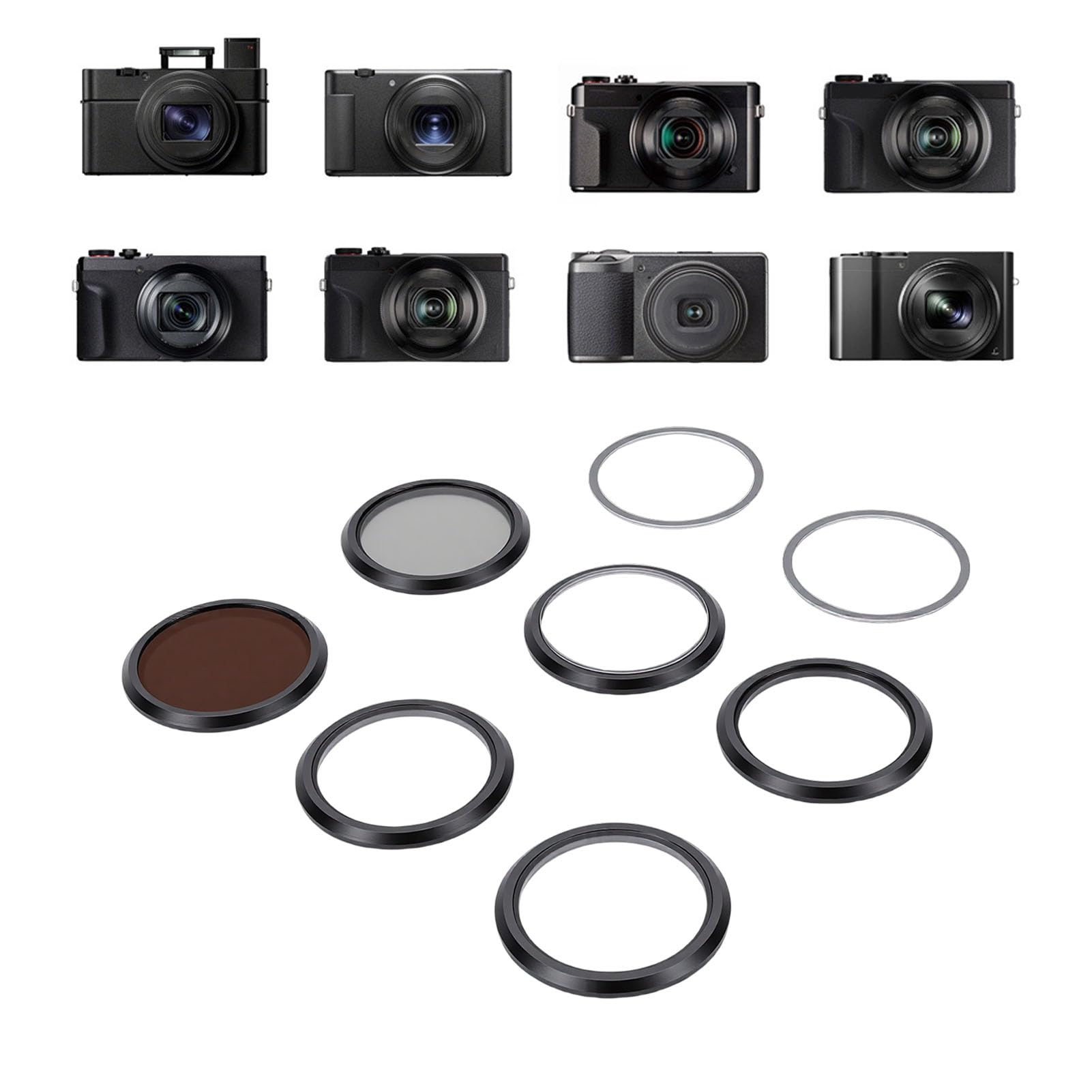 Kit Filtro Magnetico 6 in 1 per Fotocamera con 6 Obiettivi, ND8, CPL, UV, Macro, Messa a Fuoco Morbida e Filtro Stellare per LX10/G7X3/G7X2/ZV-1/RX100/GRVI e Altro