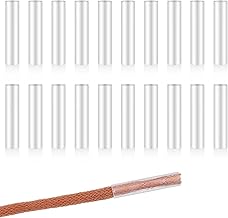 20Pcs lear Heat Shrink Shoelace, 0.2 Inch Heat Shrink Shoelaces Ends Repair Kit, Clear Plastic Shoelace Tips for Shoe Strings