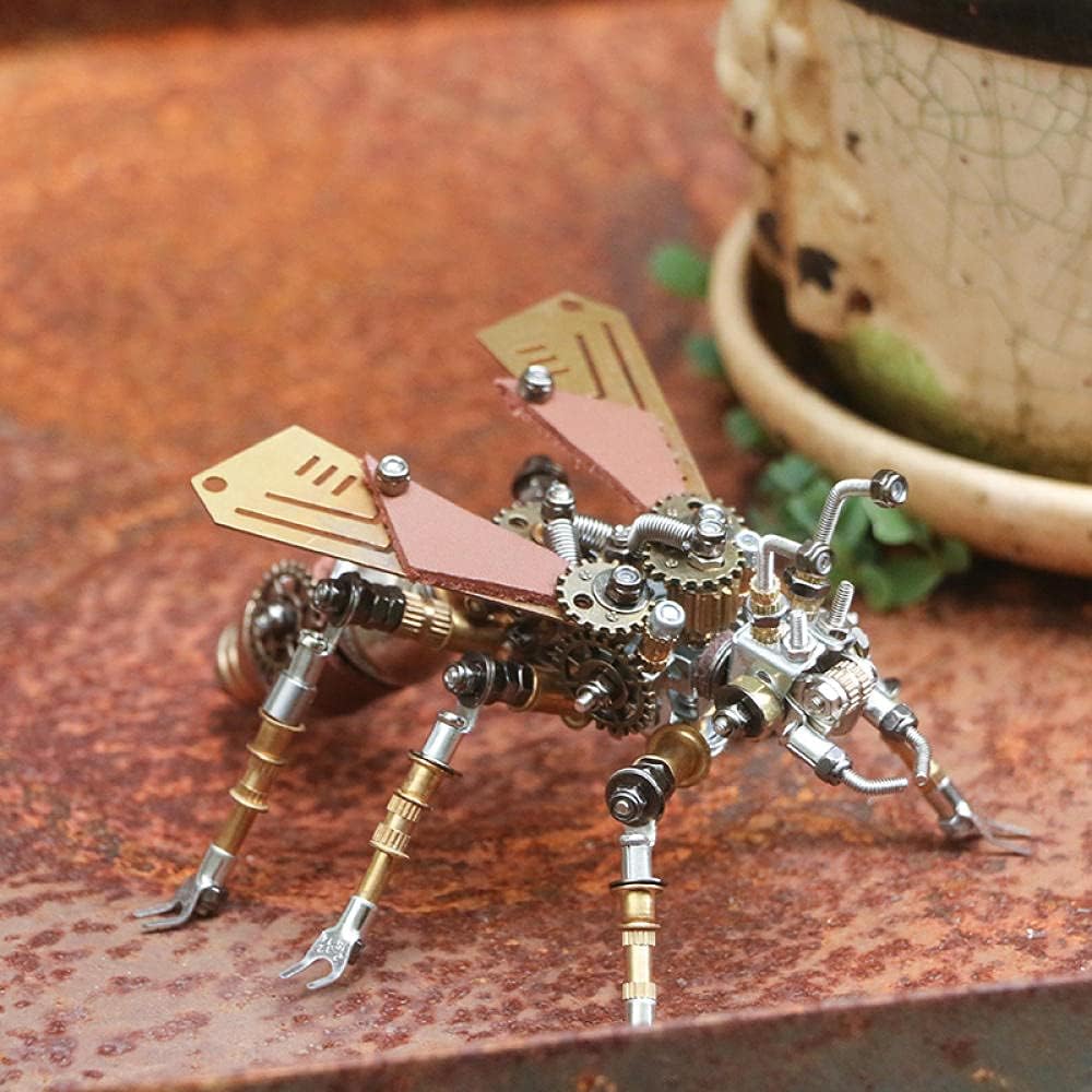 Mechaniczny zestaw modeli ważek 3D, metalowe puzzle ze szczegółową symulacją, montaż DIY dla dorosłych, unikalna rzeźba biurkowa i prezent kolekcjonerski dla mężczyzn