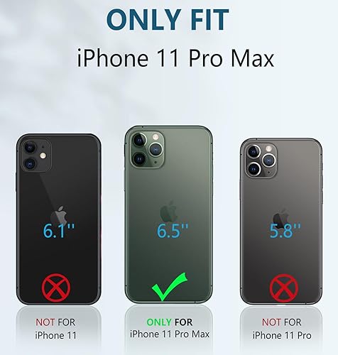 Miniatura 2 de FNTCASE Funda para iPhone 11 Pro-Max Fundas protectoras resistentes a prueba de golpes con soporte - Resistente doble capa de grado militar a prueba