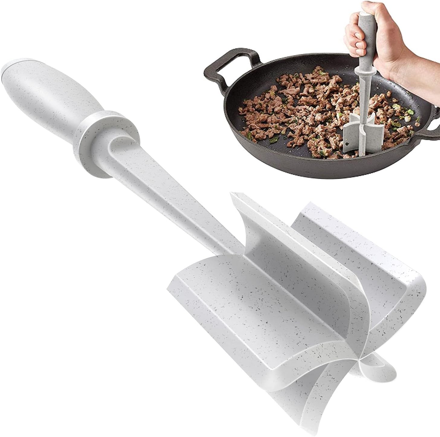 Amazon Com Meat Chopper Hamburger Chopper Multifunctional Heat Resistant Masher And Smasher For Hamburger Meat Ground Beef Turkey And More Nylon Ground Meat Chopper Utensil Non Stick Cookware Everything Else