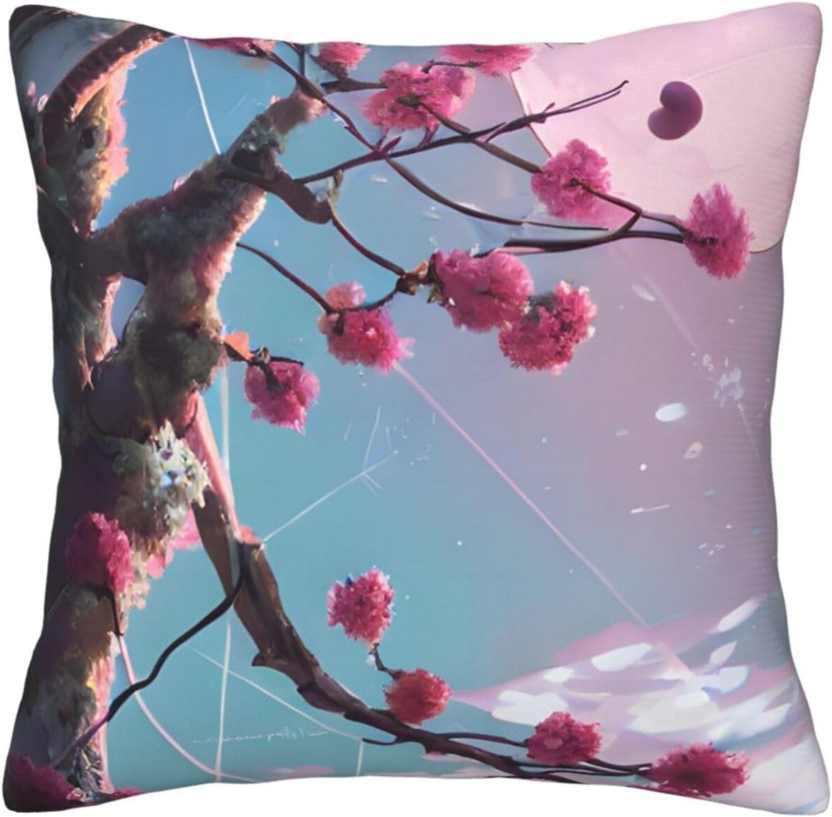 Small Pink Flowers Patterned Pillowcases, 20"x20" Square Pillowcases, Suitable for Sofas, bedrooms, and car Cushions.
