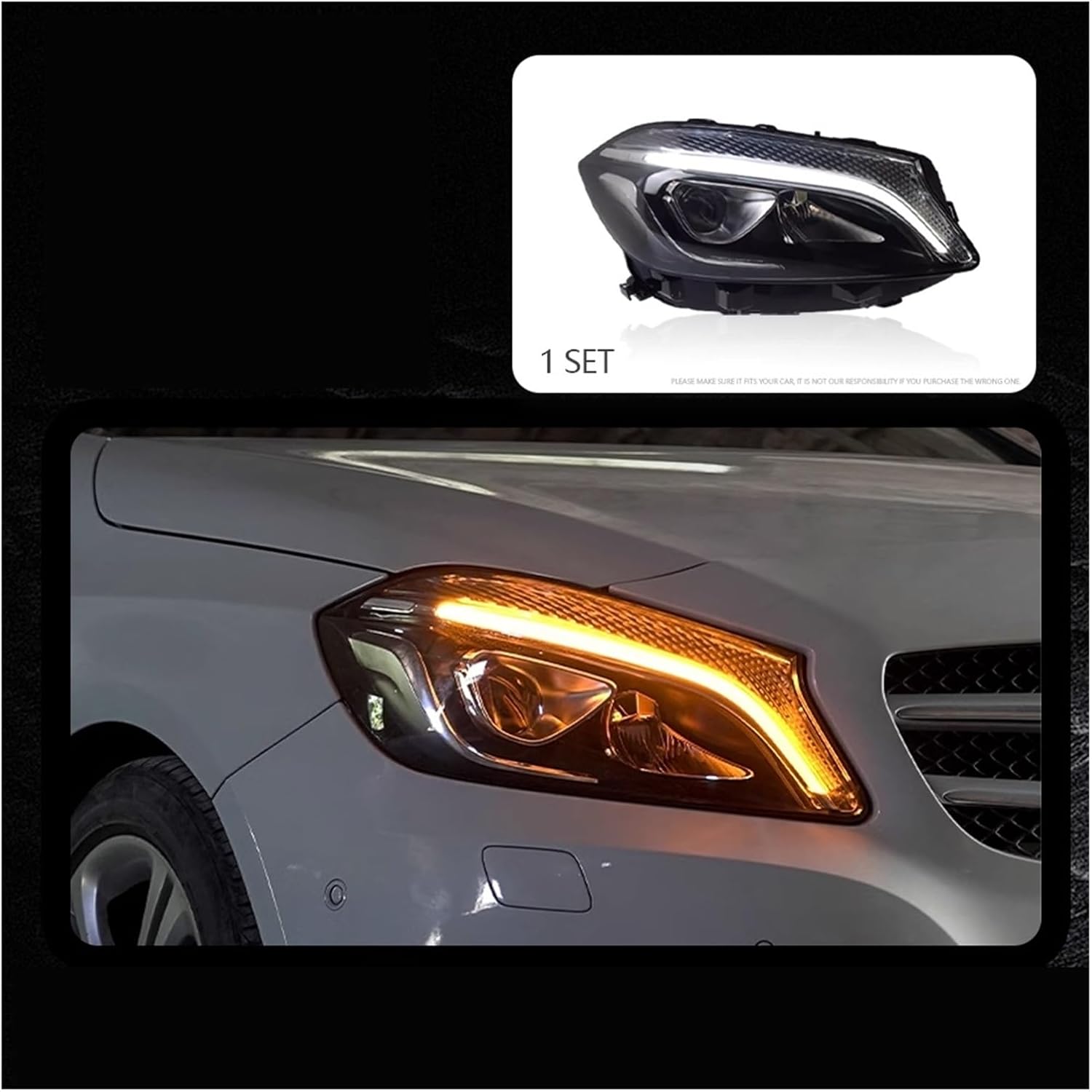 メルセデスベンツ CクラスA206 左ヘッドライト 純正 純正 LED