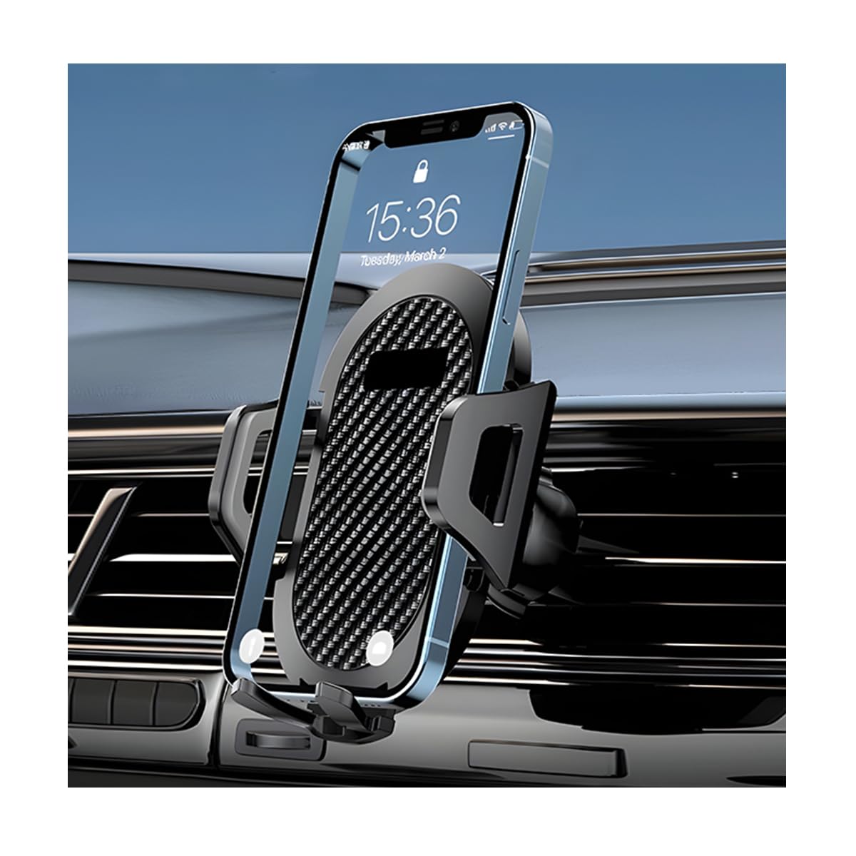 Support Téléphone Voiture 2-en-1 - Ventouse Et Prise Air - Rotation 360° - Universel - JNNJ
