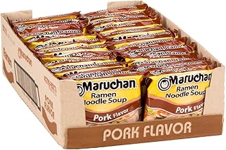 Maruchan Ramen Pork, Instant Ramen Noodles, Ready to Eat Meals, 24 Count