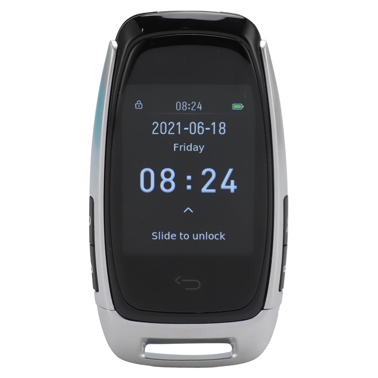 Portachiavi con Accesso Senza Chiave, connettività 5.0 in Lega di Zinco, Schermo LCD, Chiave Intelligente, Tocco Sensibile (SILVER)
