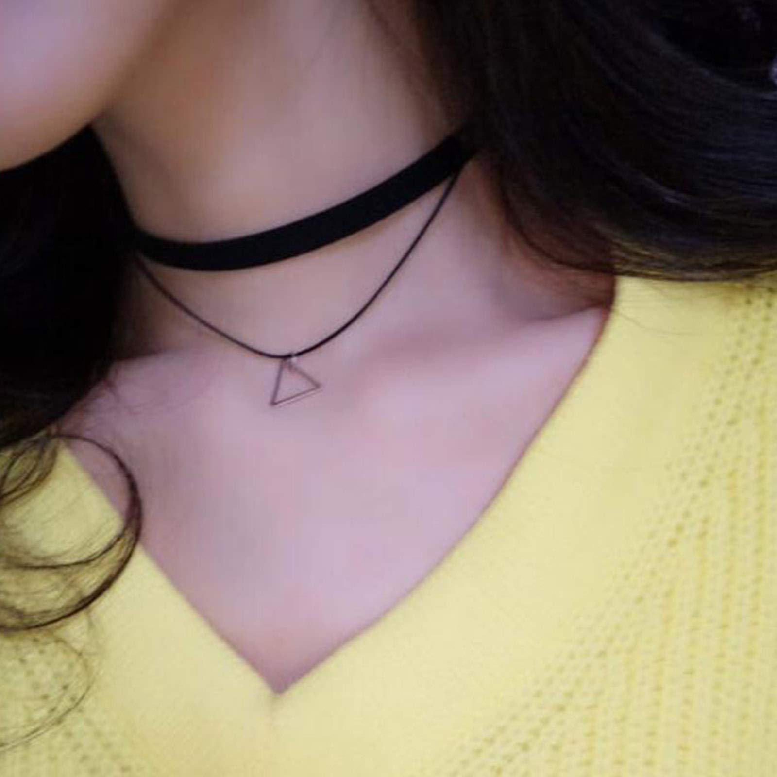 TseenYi Zilveren Liefde Choker Ketting Choker Zwart Lederen