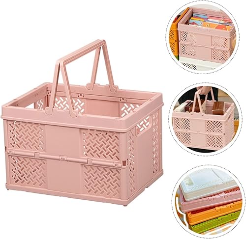 Miniatura 8 de Happyyami 4pcs Easter Egg Basket Folding Storage Bins Gardening Baskets for Harvesting Metal Shopping Basket Grocery Basket Storage Container for