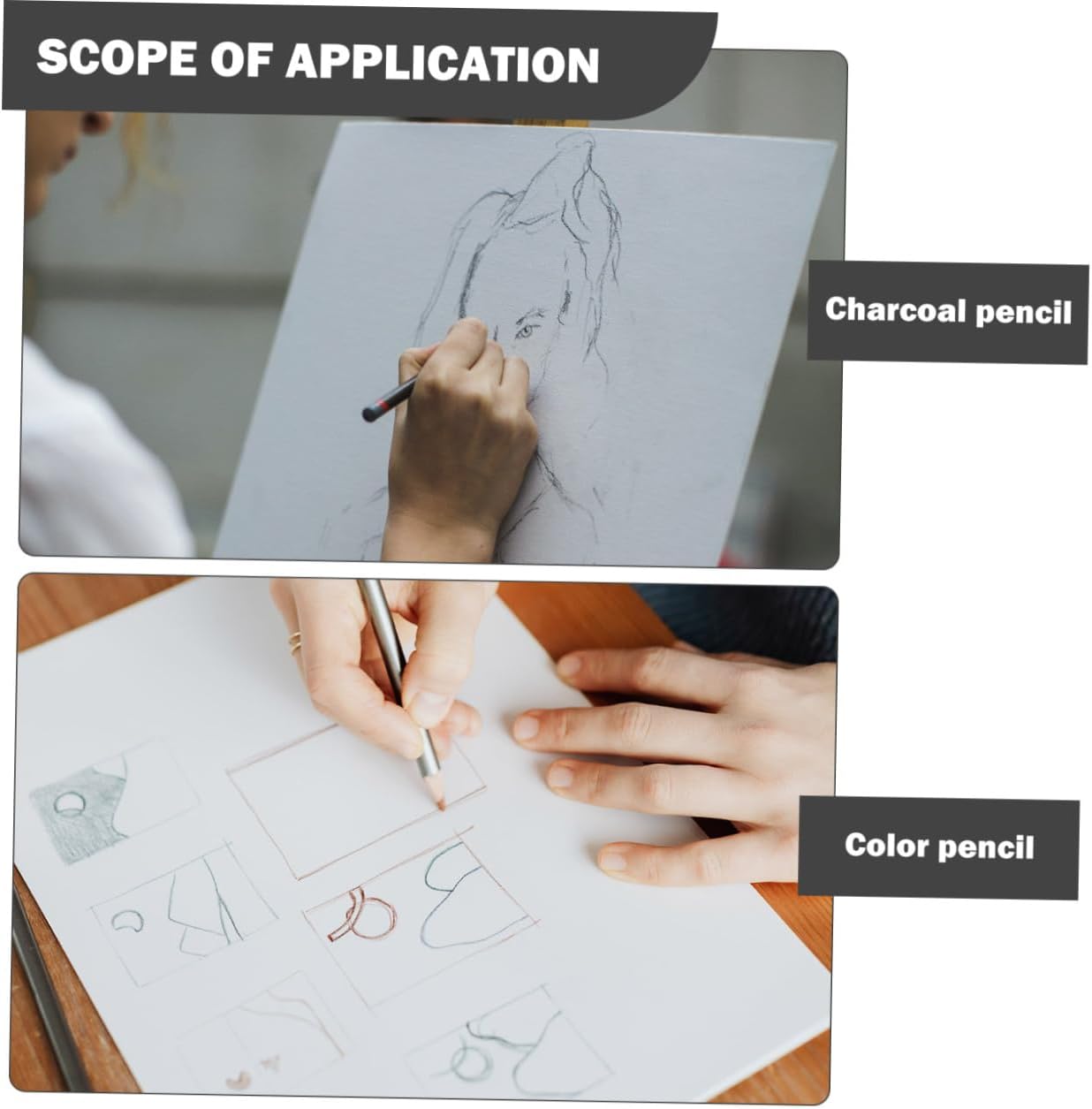 Ipetboom 6Pcs Artist Sketching Erasers for Pencil Drawing Highlight Correction Art Supplies for Pastel Sketches