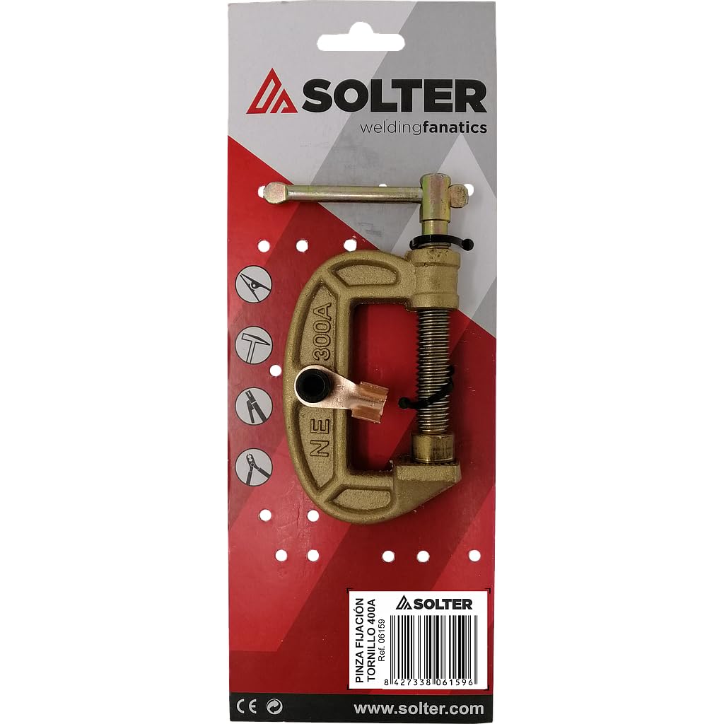 Solter - Pinza de Soldadura, Masa Tornillo, 300A, Accesorios de Soldadura