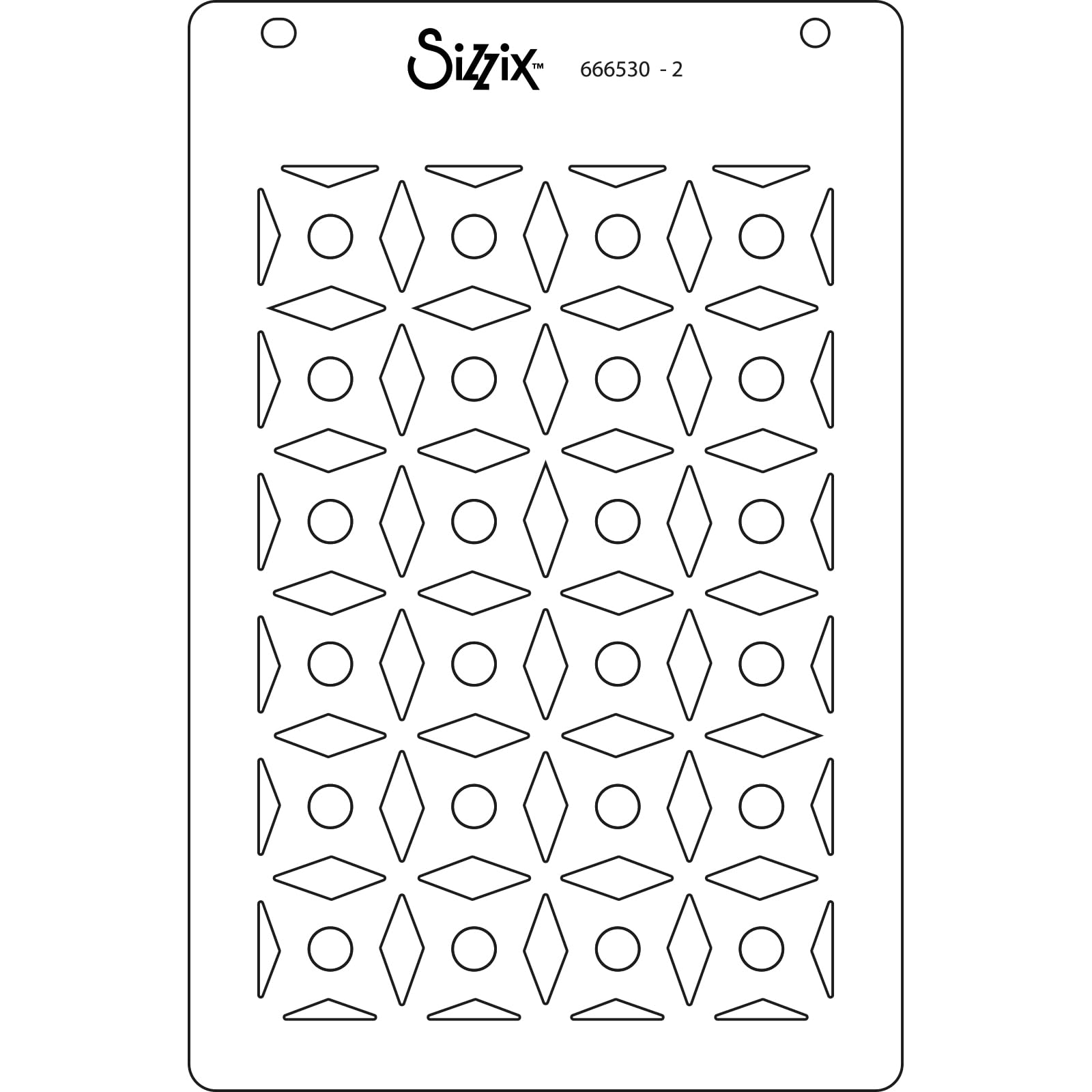 Sizzix Layered Stencils-Geo Crystals, White, One Size - Image 3