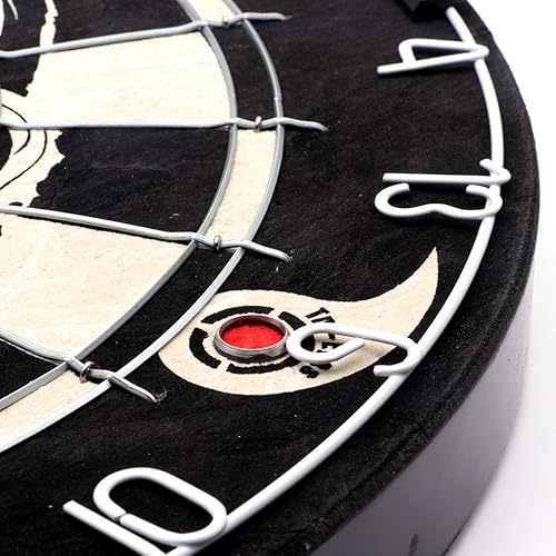 Vista 5 de CUESOUL GLAMOURBOARD TRI-Eyes - Juego de dardos de cerdas de sisal de tamaño oficial con punta de acero adicional, 6 unidades con o sin protector