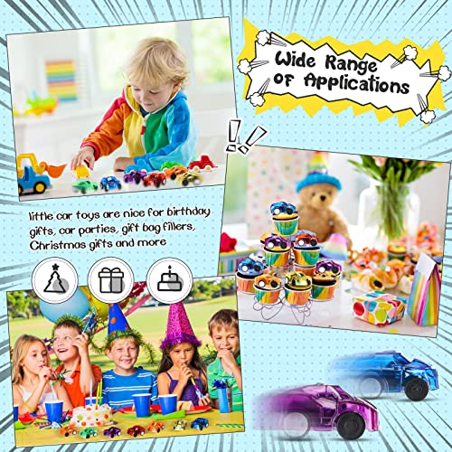 144 Pieces Pull Back Car Party Favors Mini Car Toys Bulk Friction Powered Small Racing Cars Colorful Pullback Vehicles For Birthday Goodie Bag Fillers Reward Carnival #TOP3