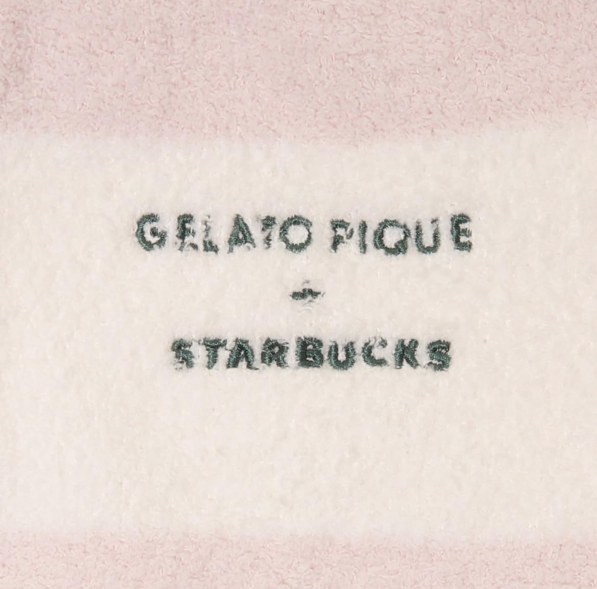 [STARBUCKS] スタバ スターバックス コラボ ジェラ ピケ パウダーベア刺繍ボーダーロングパンツ ソフトピンク ジェラピケ