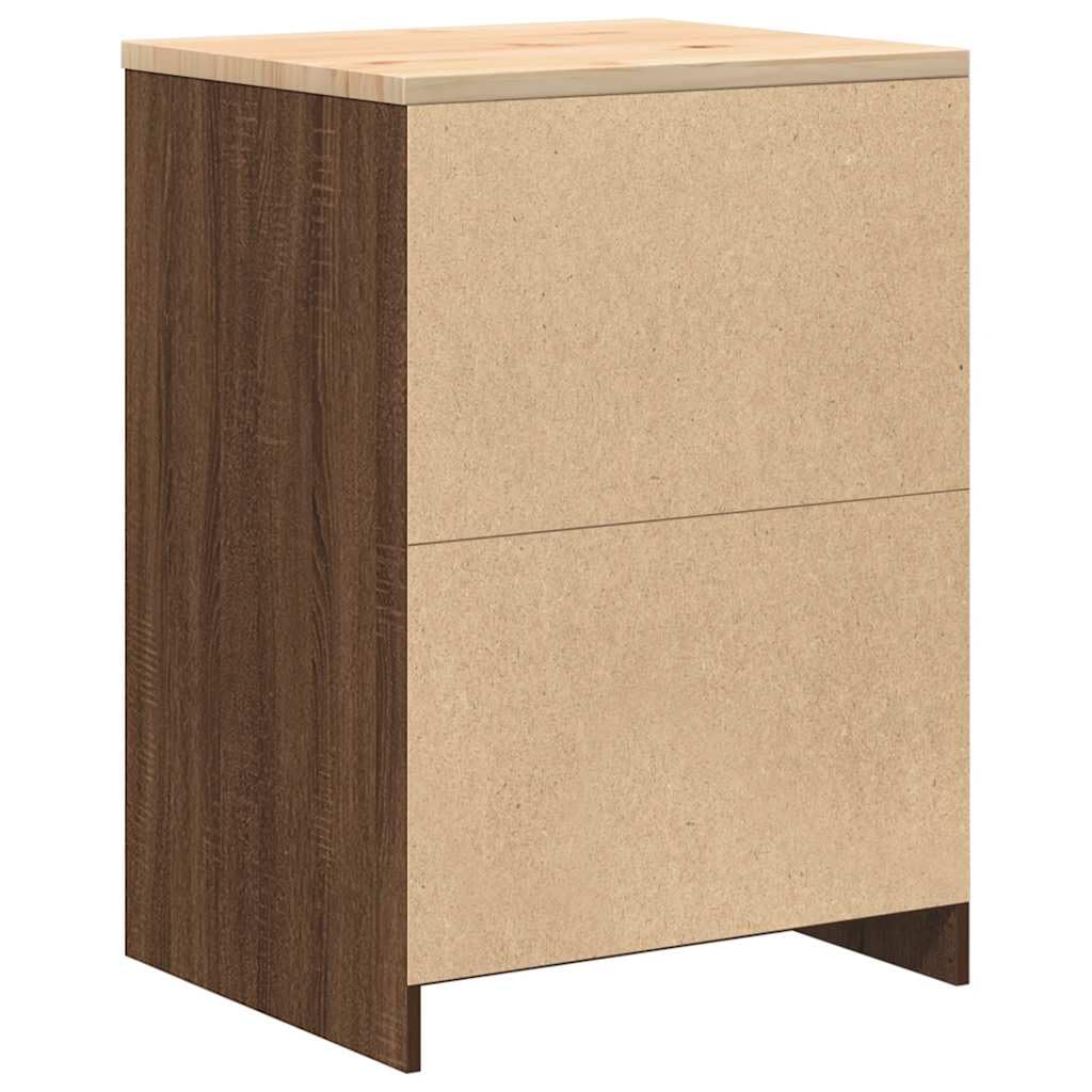 vidaXL Garagen-Aufbewahrungsschrank, Schrank mit Schubladen, Lagerschrank mit Holzarbeitsplatte, Werkzeugschrank Garagenschrank, 60x51x85 cm Massivholz Kiefer