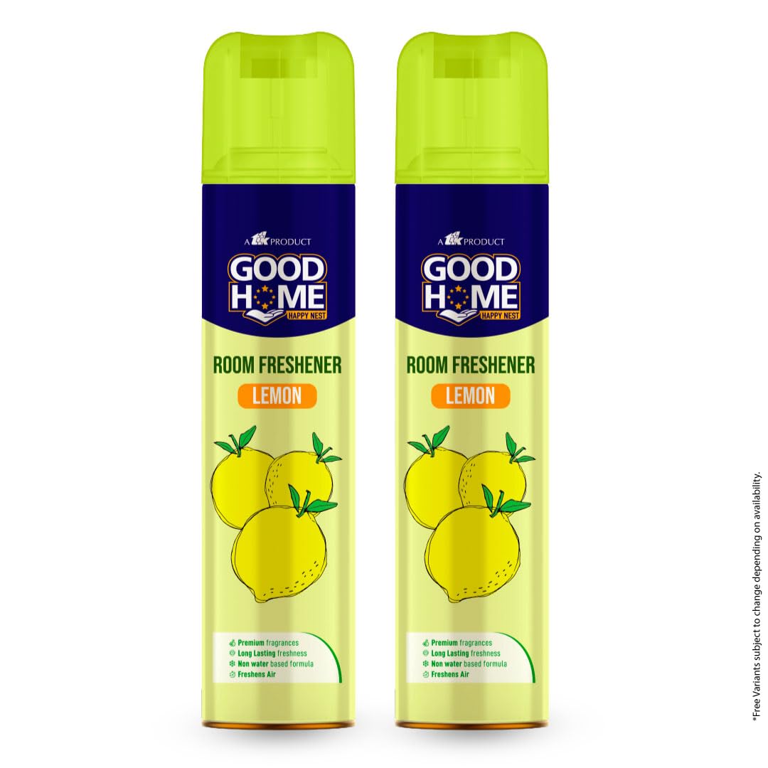 Good Home Serene Aura Room Freshener Lemon - Pleasant Aroma,(pack of 2) With Free Air Freshener-image-38