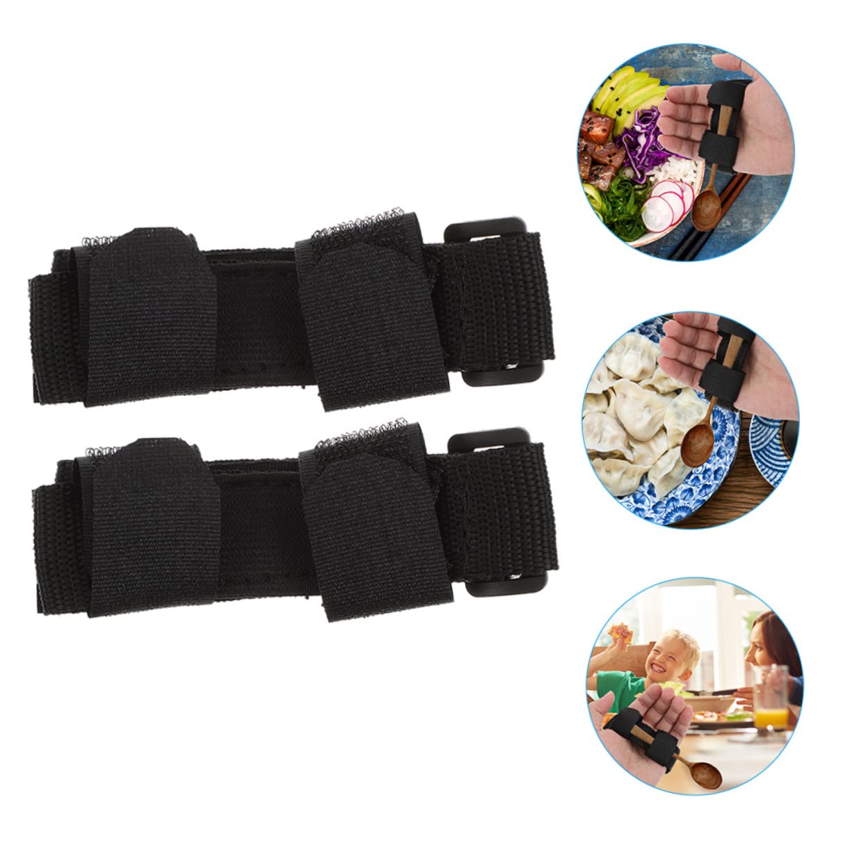 GLEAVI 6piezas Correa Ajustable Para Utensilios Adaptativos Fijación Para Mayores Discapacitados Soporte Resistente De Tela Oxford