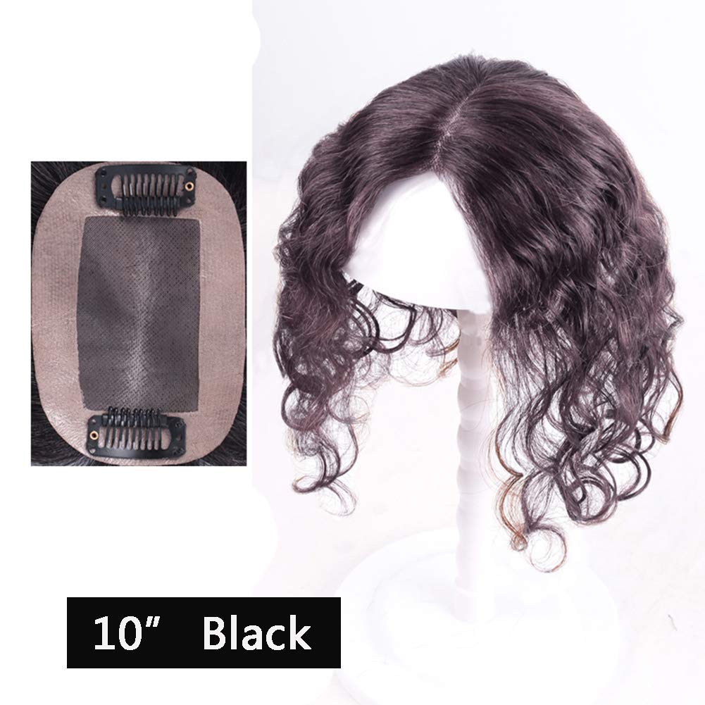 Amazon.com : Yanamy Curly Real Human Hair Crown Toppers for  display picture 1