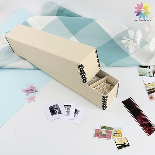 Miniatura 3 de Mat Board Center, estuche de almacenamiento de archivos con diapositivas de archivo, caja de conservación sin ácidos para almacenar fotos,