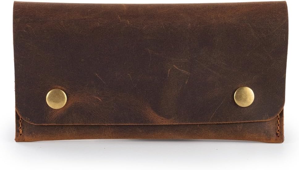 Distressed Leather Tobacco Pouch: Handmade Tobacco Case