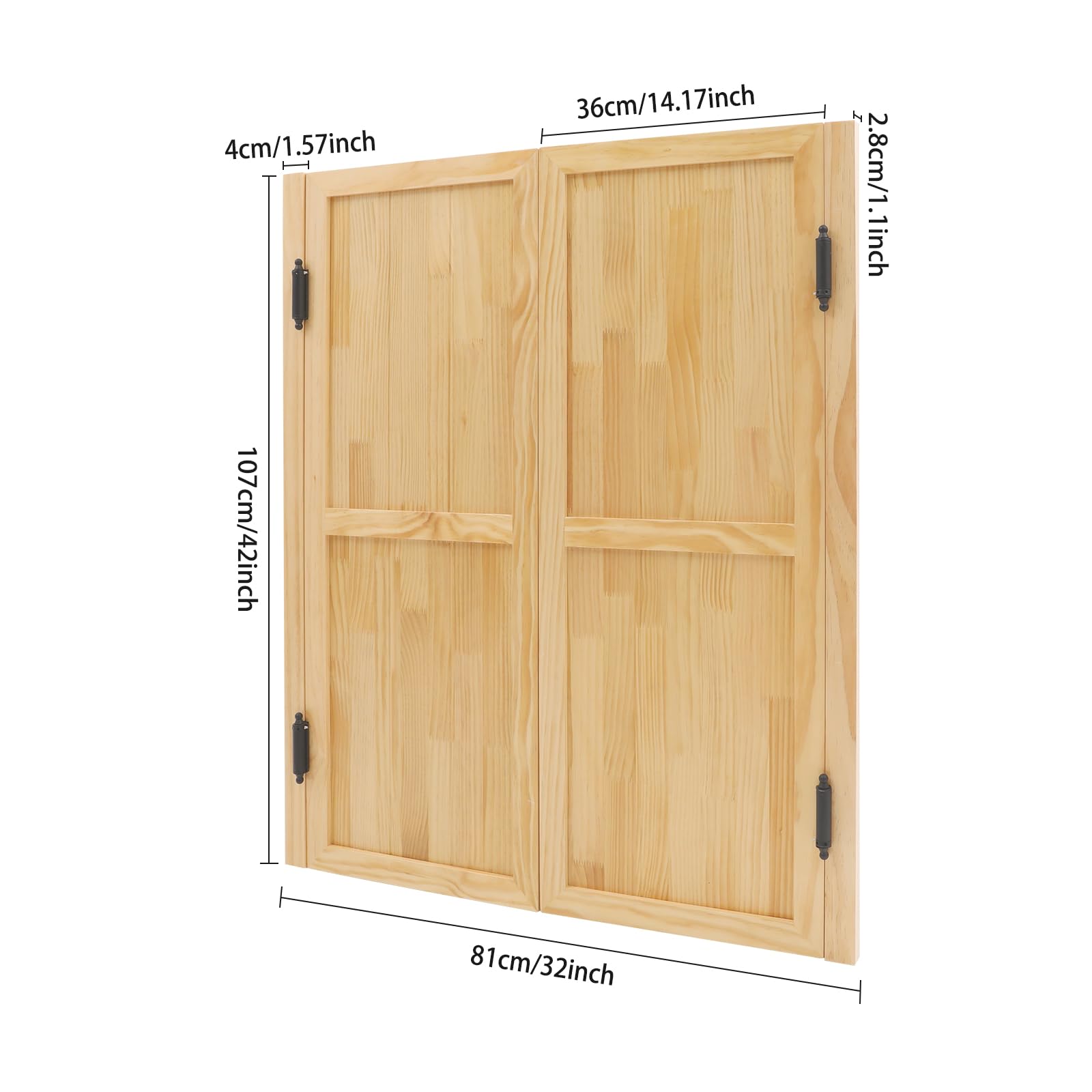 Set completo per porte saloon (L/R coppia + cerniere a pendente), griglia di protezione per porte basculanti, divisorio, porta basculante, 81 x 107 cm, apertura bidirezionale, funzione di chiusura