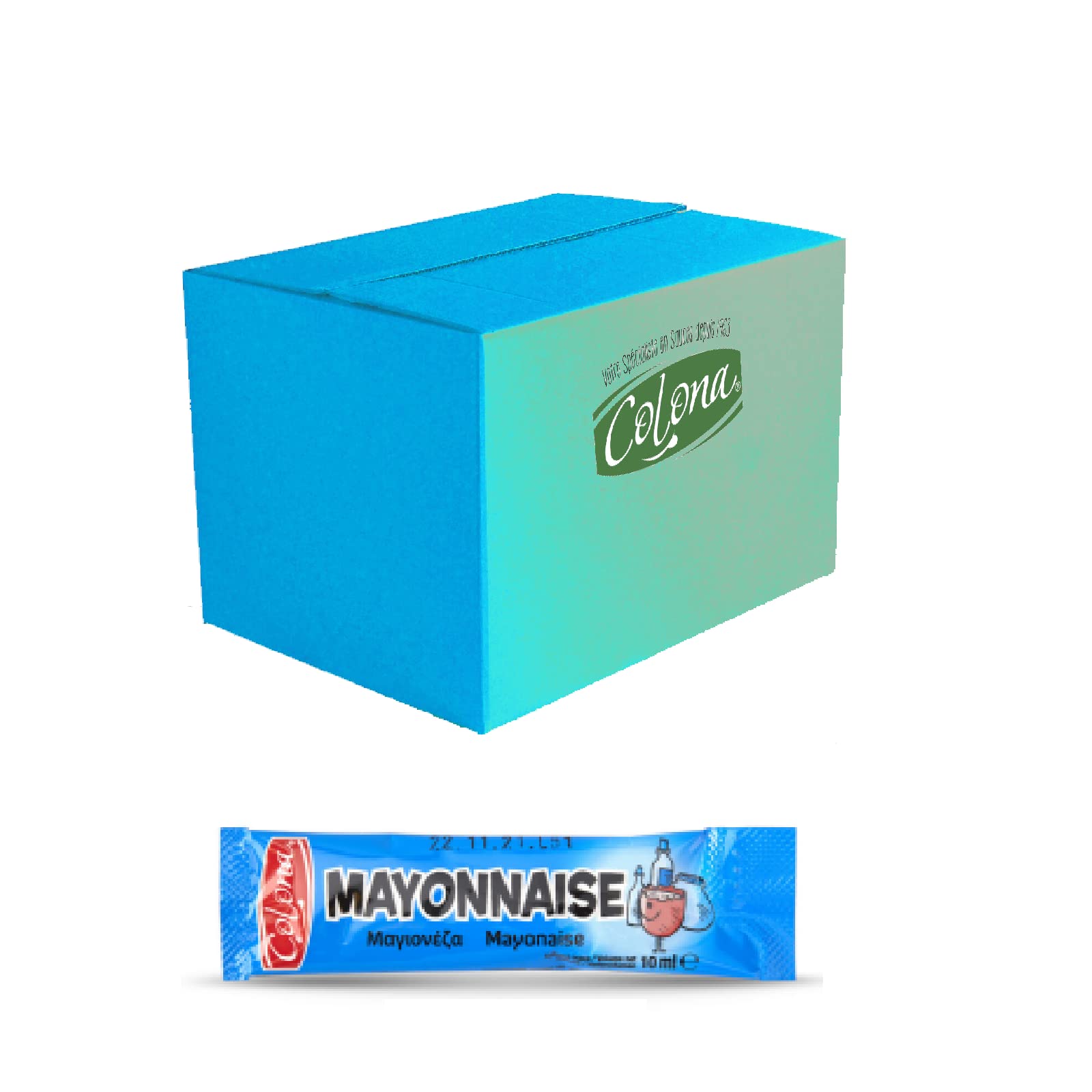 500 DOSETTES SAUCE MAYONNAISE COLONA 10 mL CHACUNE (500x10mL)- YAMIZ DISTRIBUTION