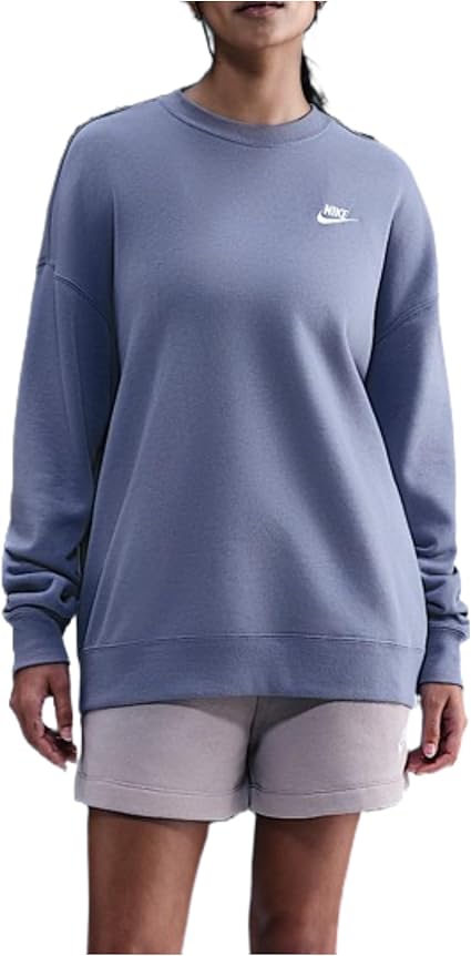 Nike Sportswear Club Fleece Women's Loose Crew-Neck Sweatshirt (World Indigo/White)