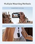 TELESIN Camera Grip Holder for OSMO Action 5 Pro/Action 4/Action 3 | Street Photography Camera Grip with Patented Seesaw Shutter Button, Ergonomic, Pro-Level, Lanyard