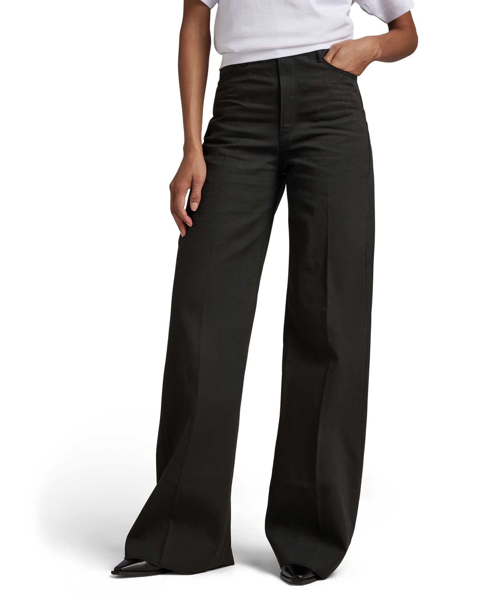 G-STAR RAW Women's Deck Ultra High Wide Leg Hose, Blue (raw denim D20987-D189-001), 28W / 32L