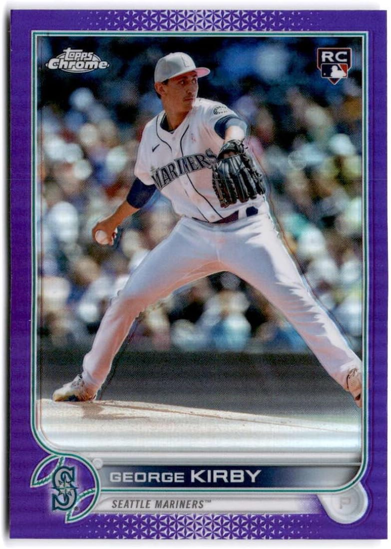 2022 Topps Chrome Update Refractor Purple #USC138 GEORGE KIRBY RC Rookie Seattle Mariners Baseball Trading Card