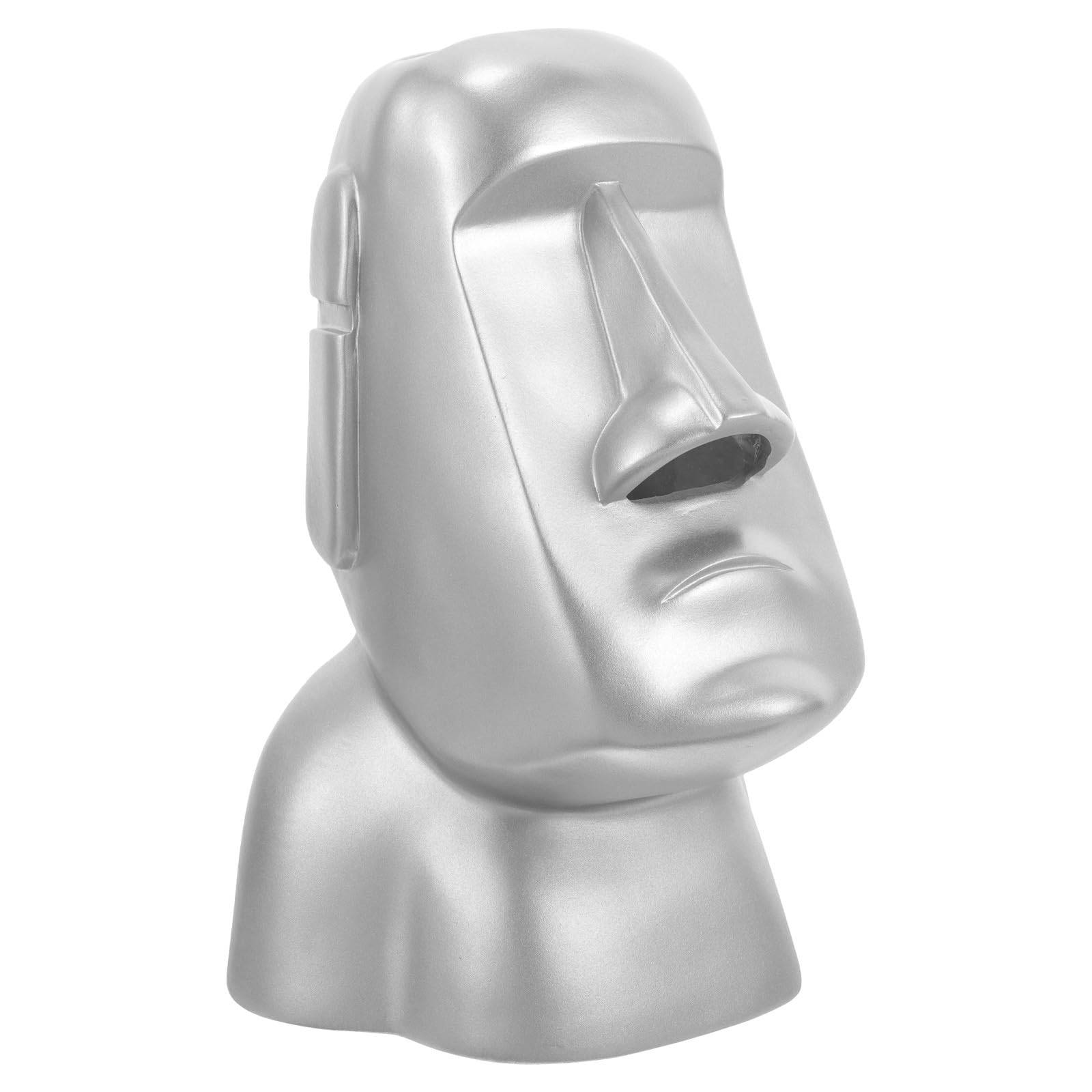 MAGICLULU Supporto per Cuffie da Tavolo in Resina Statua Moai Decorativa, Porta Cuffie e Accessori per Scrivania, Design Compatto per Ufficio e Casa, Supporto Decorativo Elegante