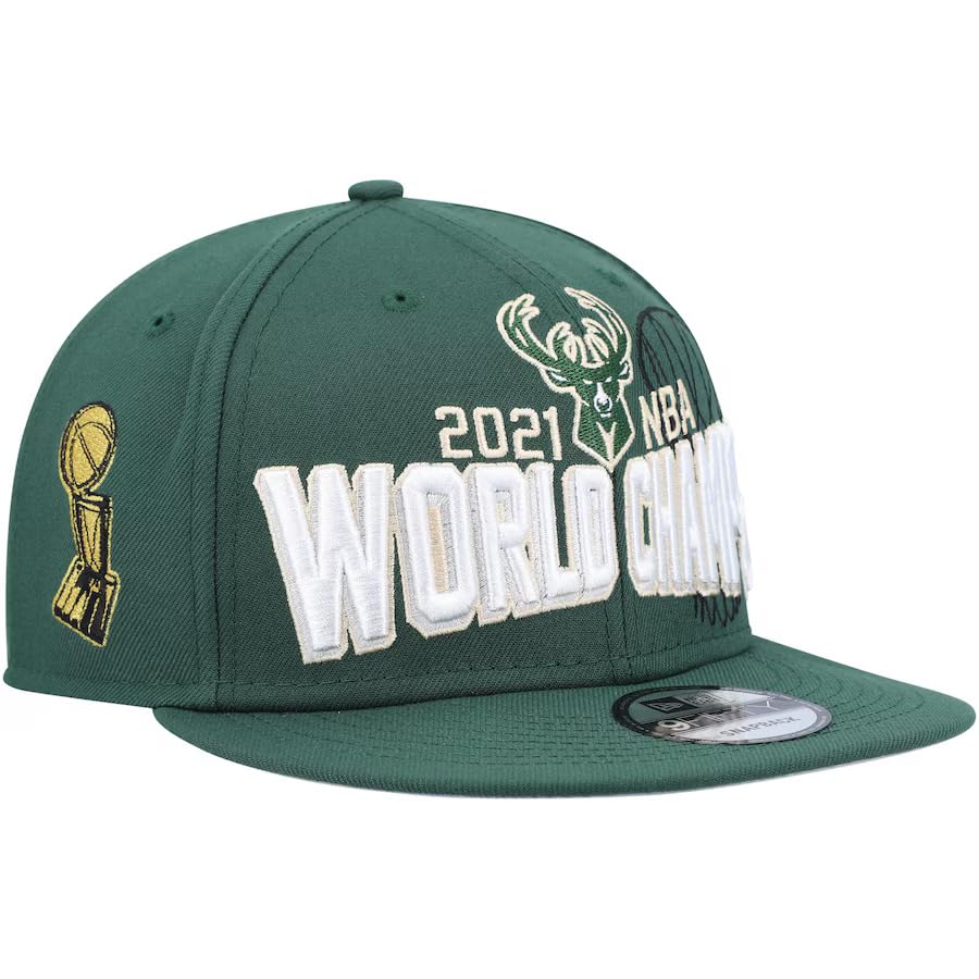 New Era Men's NBA Championship Adjustable 9FIFTY Locker Room Snapback Cap - Flat Bill Structured Baseball Hat