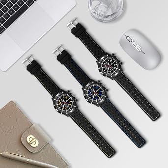 OFFCUP Mens Watches, 50MM Silicone Watch, Analog Quartz Gents Watch