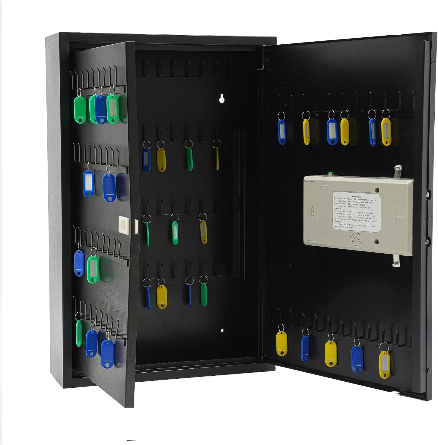 160 Keys Lock Box Cabinet, Key Cabinet Wall Mount Key Organizer with 150 Key Hooks & 160 Tags Key Labels, Key Safe for Hotels, Car, Office, House, Rental Business