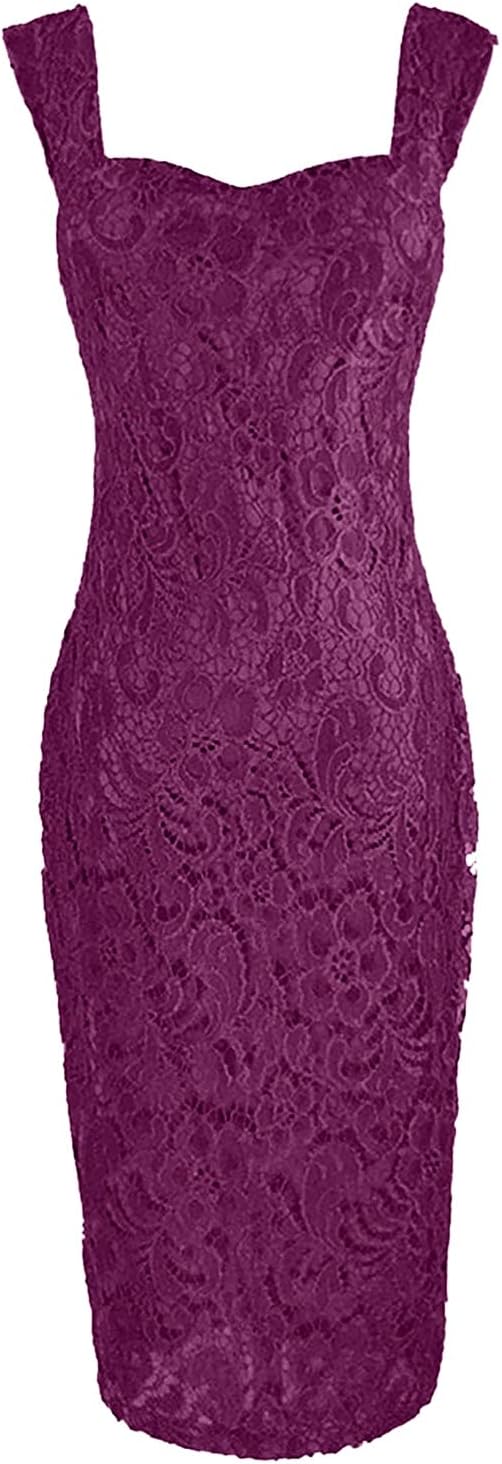 FOVIGUO Mother of The Bride Dress Short Evening Party Dress Lace Jacket Two Pieces Purple, X-Large