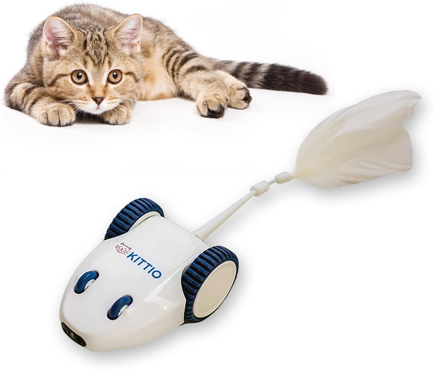 Robo Mouse - Interactive Mouse Chase Cat Toy - USB Charging - Smart Steering Sensors & Motion Activated