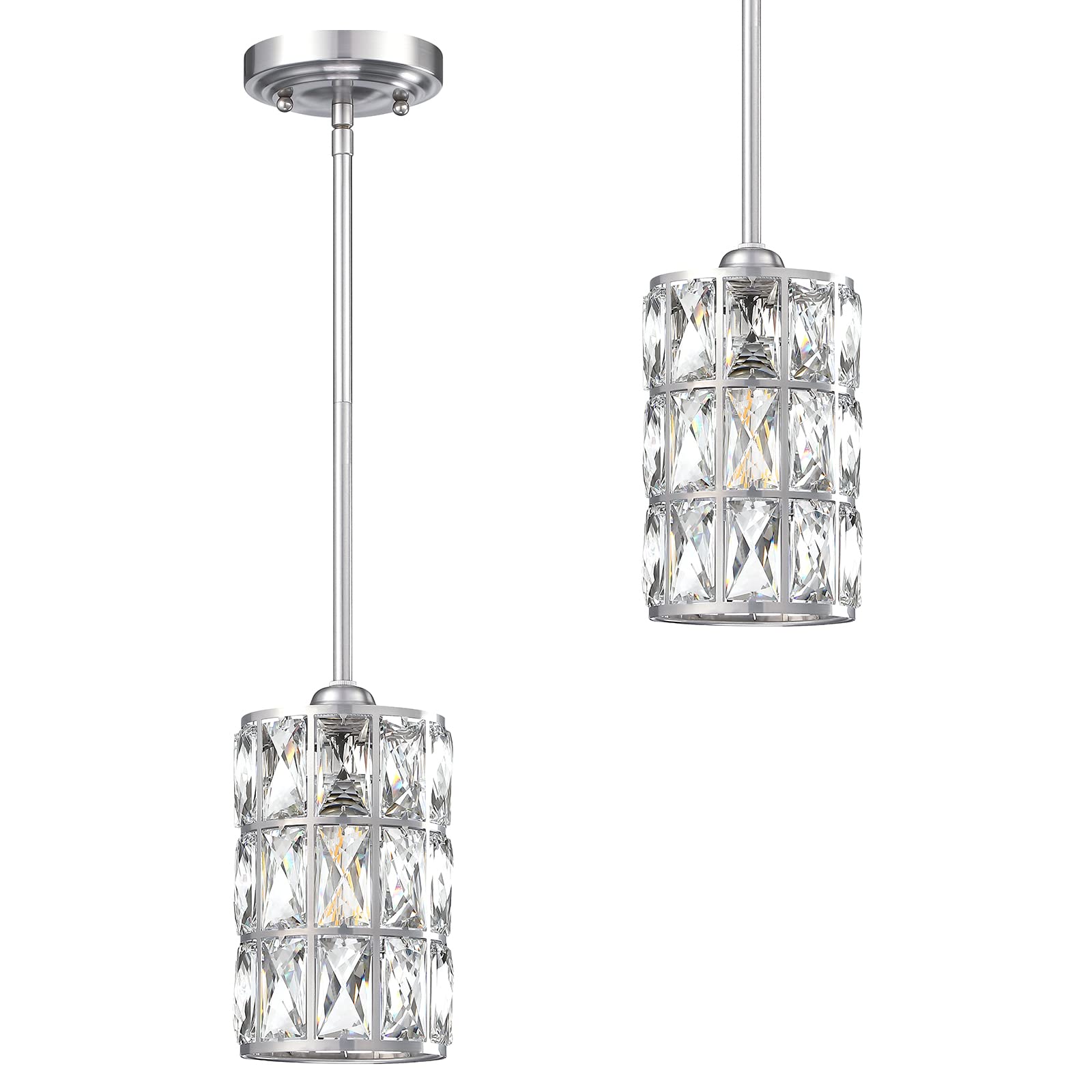 Photo 1 of Doraimi Lighting 2 Pack Crystal Pendant Light