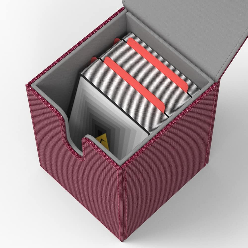 Rayvol Premium 100+ Card Deck Box with 2 Dividers per Box, Large Size Fit 100+ Sleeved Cards - PVC Free Card Holder for TCG : Toys & Games