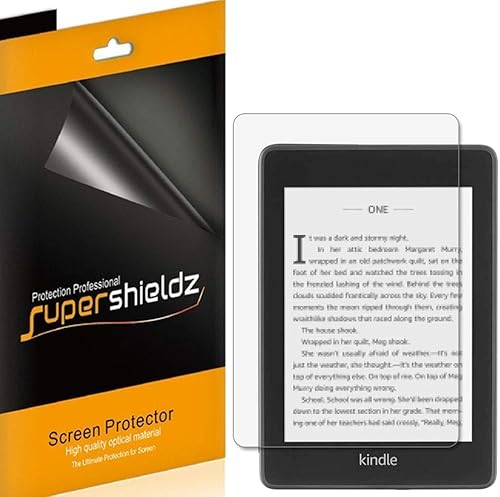 Supershieldz - Protector de pantalla de tereftalato de polietileno, antirreflejos y antihuellas dactilares (mate) (3 unidades) diseñado para Kindle