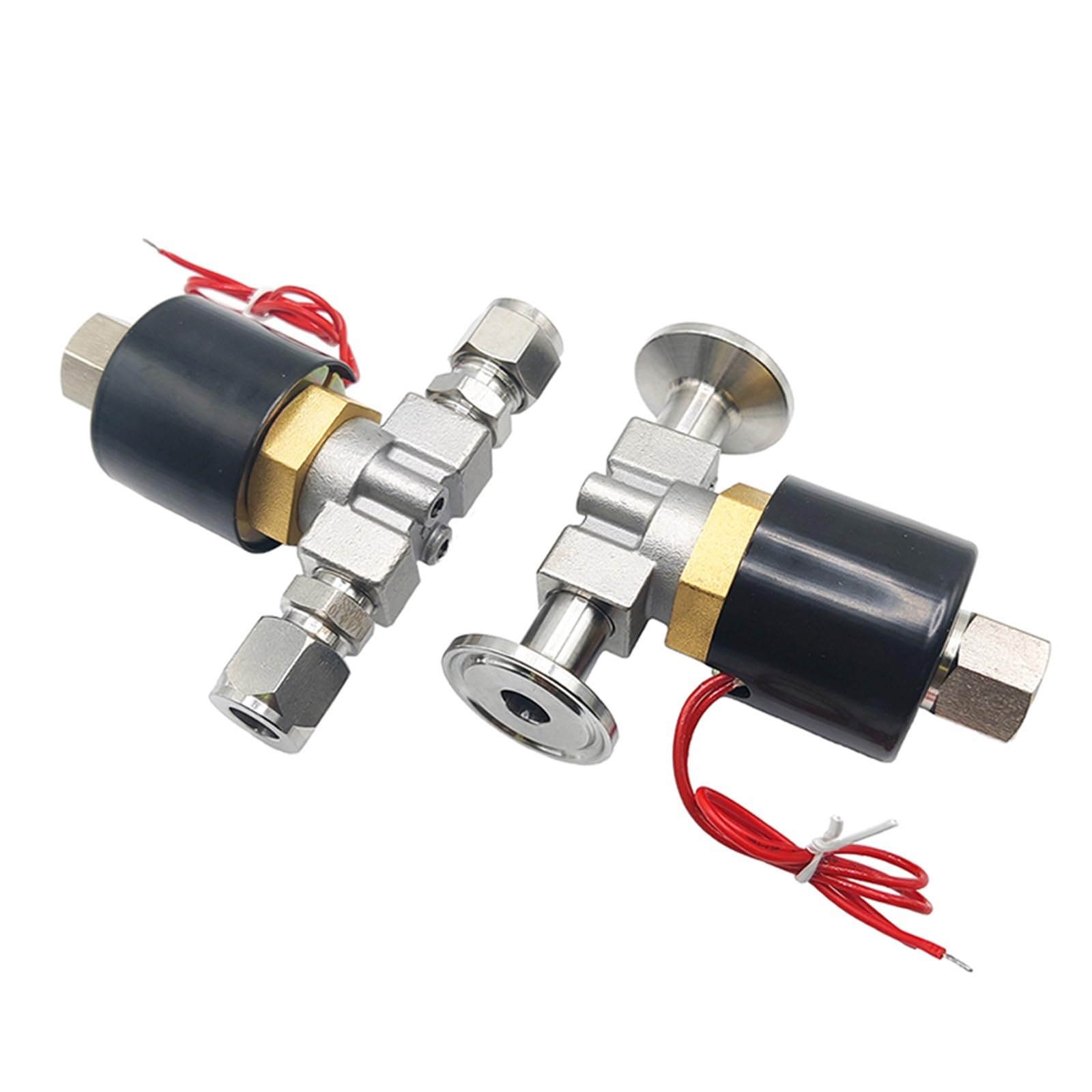 Électrovanne inox 1/4" NC 2 voies DN8 pour tuyau de 8mm et circuit liquide