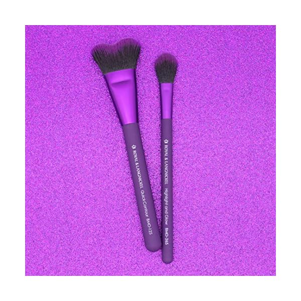 MODA-Royal-Langnickel-Insta-Glow-Make-up-Set-enthaelt-schnelle-Kontur-und-Highlight-Pinsel-Violett MODA Royal & Langnickel Insta-Glow Make-up-Set, enthält schnelle Kontur- und Highlight-Pinsel, Violett