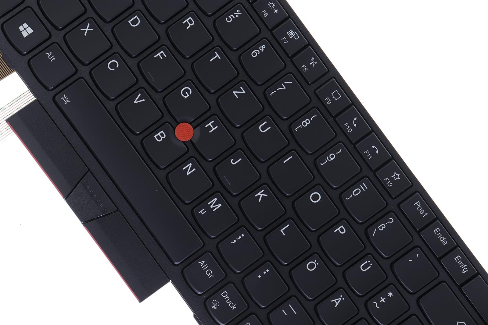 LeFix Orig. Deutsch Tastatur mit Backlight für Lenovo Thinkpad E580 E585 E590 E595|T590 |L580 L590 |P52 P53 P53s,P72 P73|Schwarz