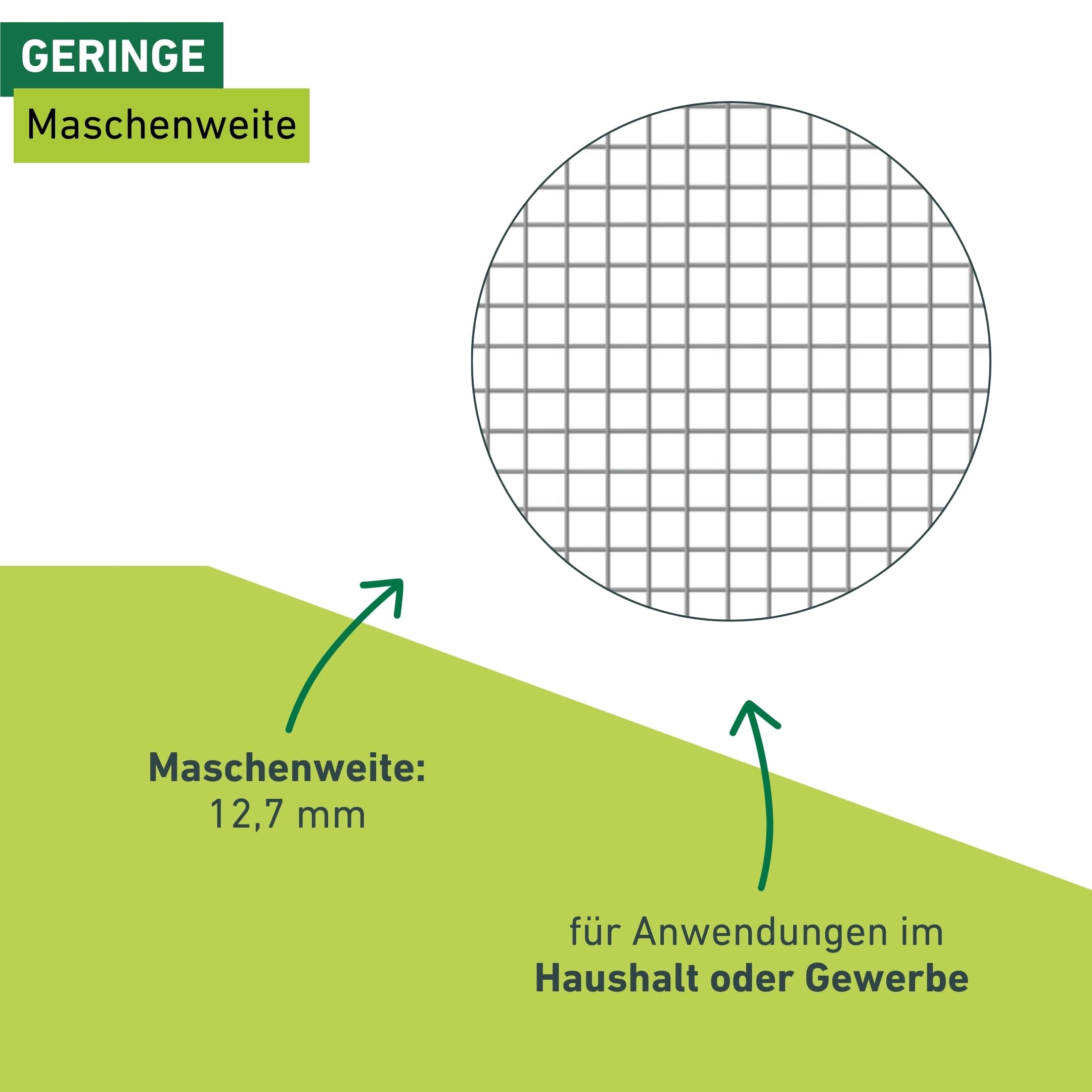 Windhager Drahtgitter verzinkt, Volierendraht für Hasen, Meerschweinchen oder Hühner, Maschendraht, 5 x 1 m, Maschenweite 12,7 mm