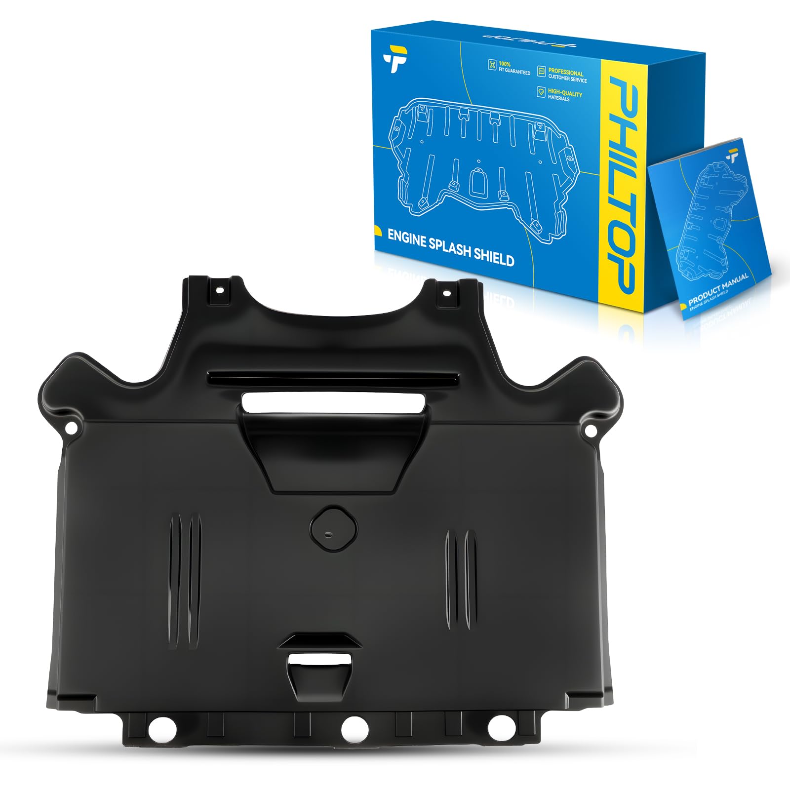 PHILTOP Front Lower Engine Splash Shield Under Cover Compatible with 2010 2012-2016 Audi S4, 2009-2010 Q5, 2011-2012 Q5 3.2L V 6 AU1228121