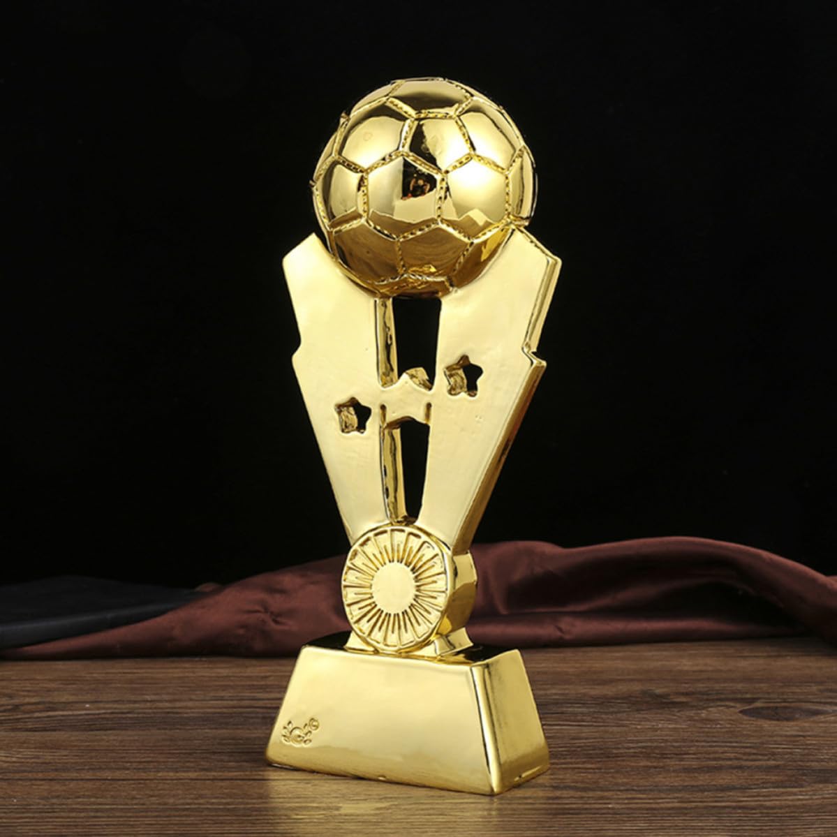 Hemobllo Trofeo de Fútbol de Resina Chapada para Equipos, Premio Dorado
