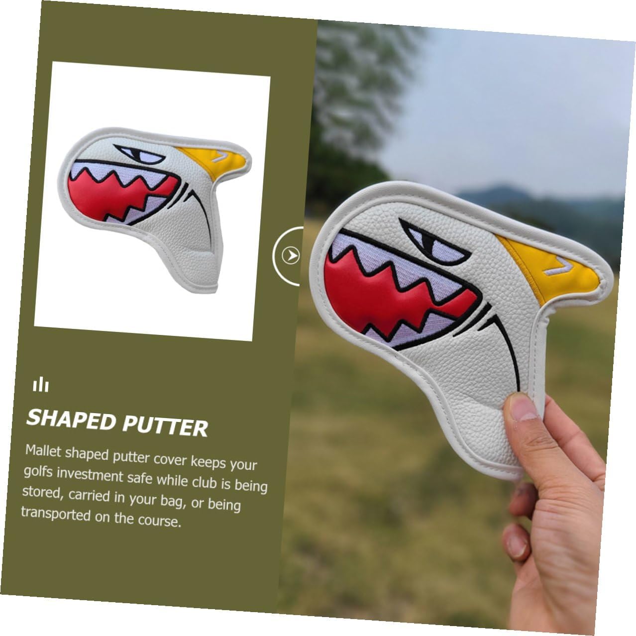 GLEAVI 9pcs Golf Club Covers Set White Iron Covers Professional Club for Golfers