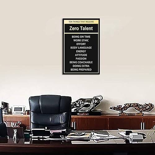 Miniatura 3 de Arte de pared inspirador  Póster de diez cosas que requieren cero talento, citas positivas, impresiones en lienzo motivacionales, decoración de