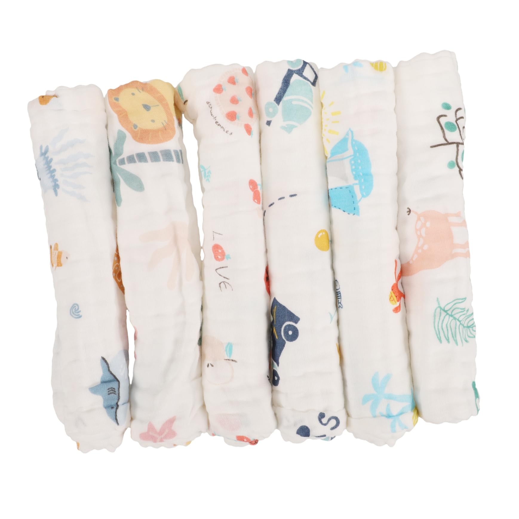 LIFKOME Babygaze-speicheltücher Handtuch Bademantel Babyhandtücher Für Neugeborene Waschlappen -badetücher Badetuch Neugeborenes Gesichtstuch Babyspeicheltuch Weiß Baumwolle