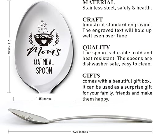 Miniatura 10 de Divertida cuchara de regalo para mamá, el asesino de cereales, Día de la Madre, cumpleaños, Acción de Gracias, Navidad para la mejor mamá de la